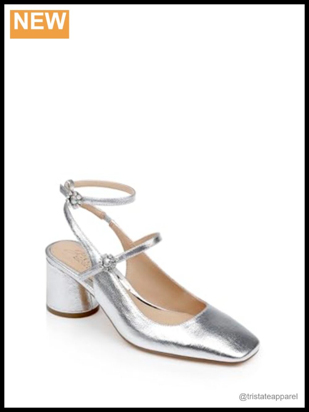 Keilani Block Round Heeled Mary Jane Ankle Strap Buckle Closure Pump Sh